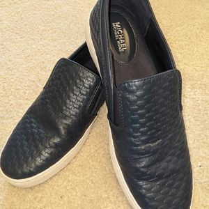 Michael Kors Navy Slip Ons